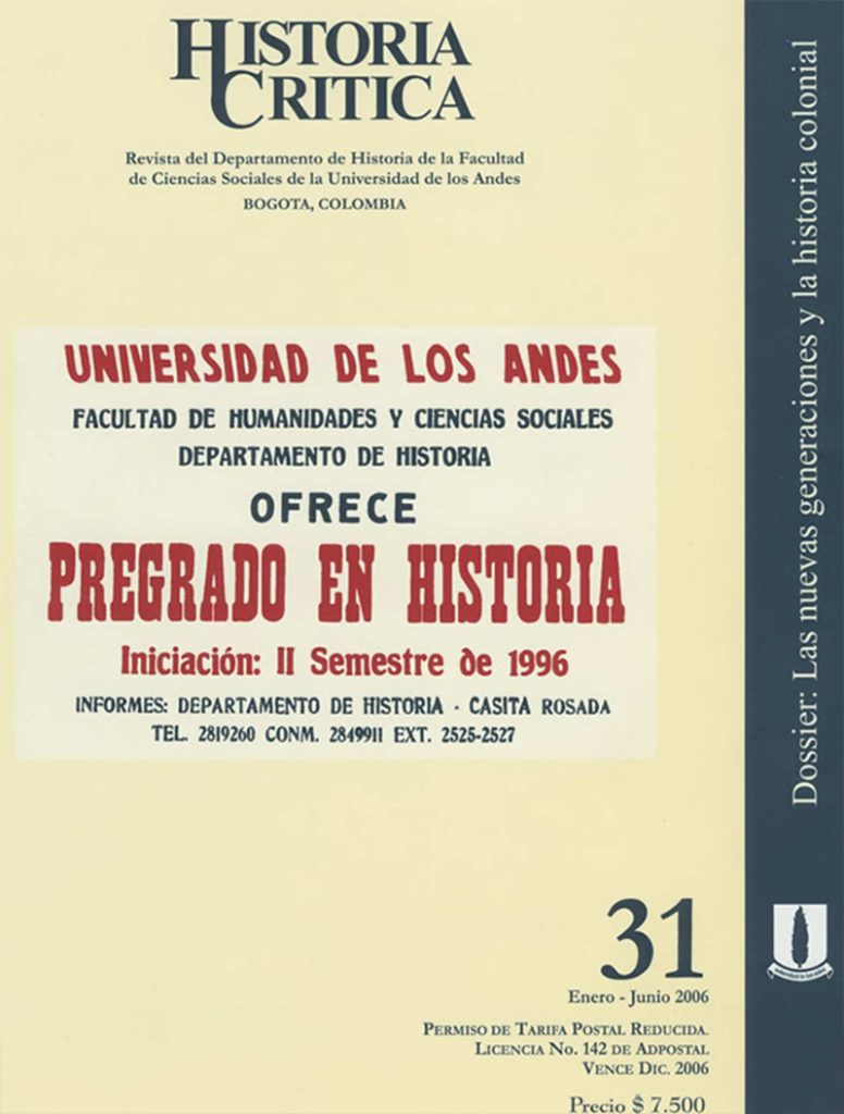 Histcrit.2006.issue 31.cover