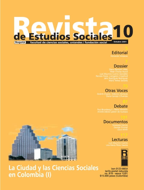Revista de Estudios Sociales 10 de la Universidad de los Andes