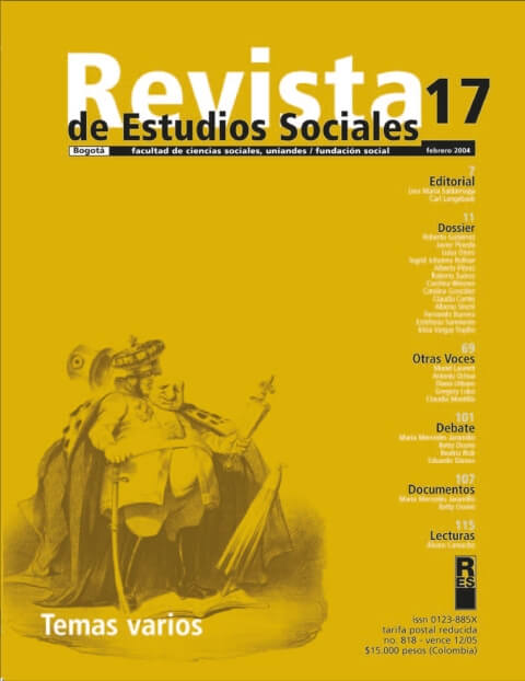 Revista de Estudios Sociales 17 de la Universidad de los Andes