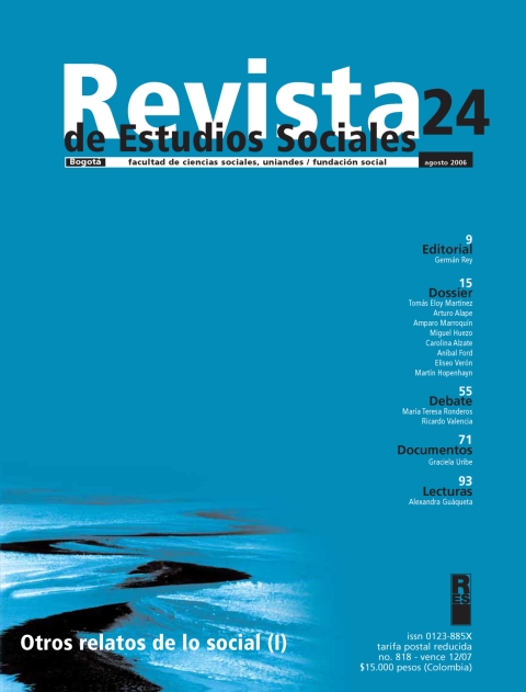 Revista de Estudios Sociales 24 de la Universidad de los Andes