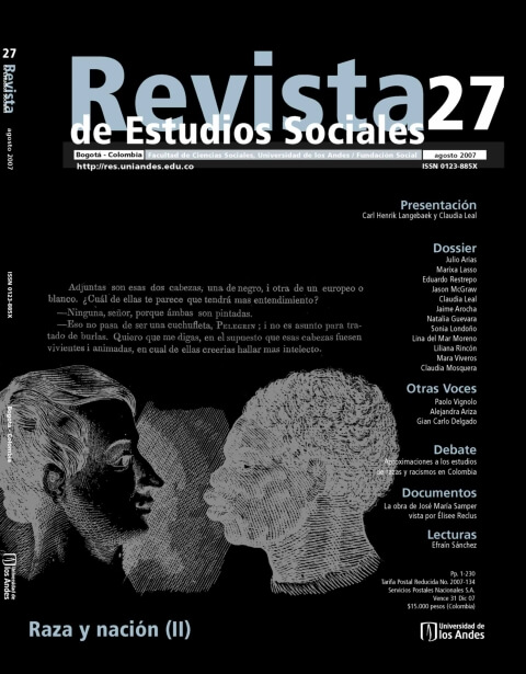 Revista de Estudios Sociales 27 de la Universidad de los Andes