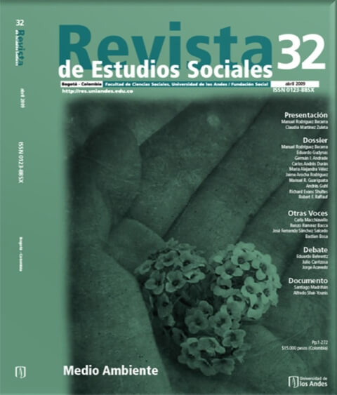 Revista de Estudios Sociales 32 de la Universidad de los Andes