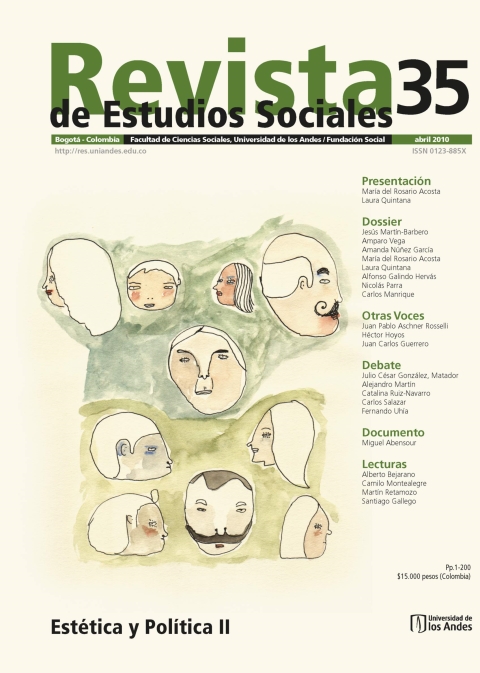 Revista de Estudios Sociales 35 de la Universidad de los Andes