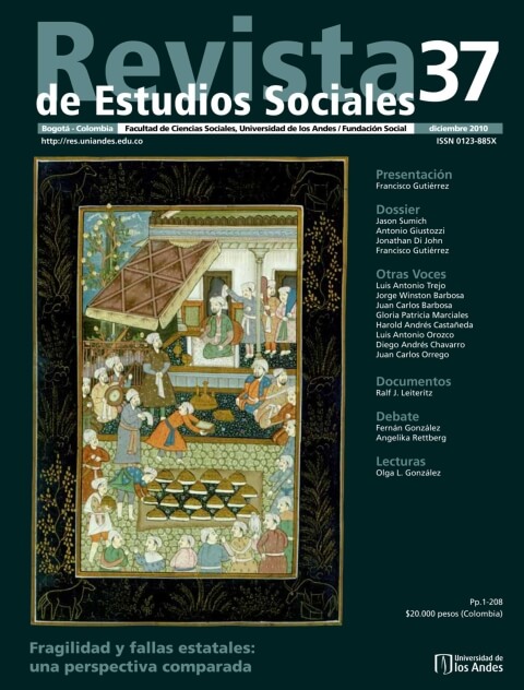 Revista de Estudios Sociales 37 de la Universidad de los Andes