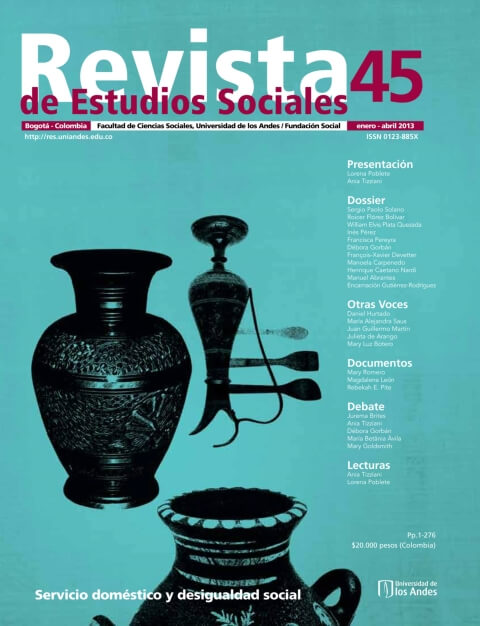 Revista de Estudios Sociales 45 de la Universidad de los Andes
