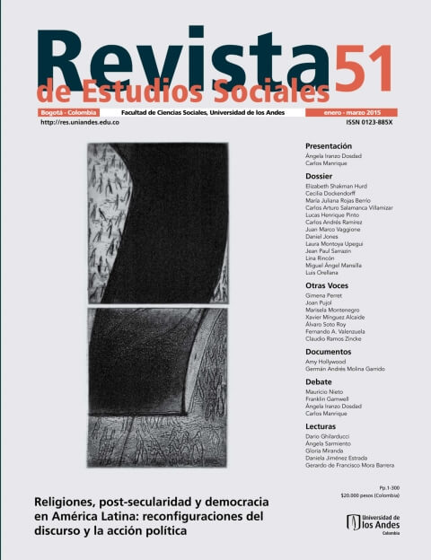 Revista de Estudios Sociales 51 de la Universidad de los Andes