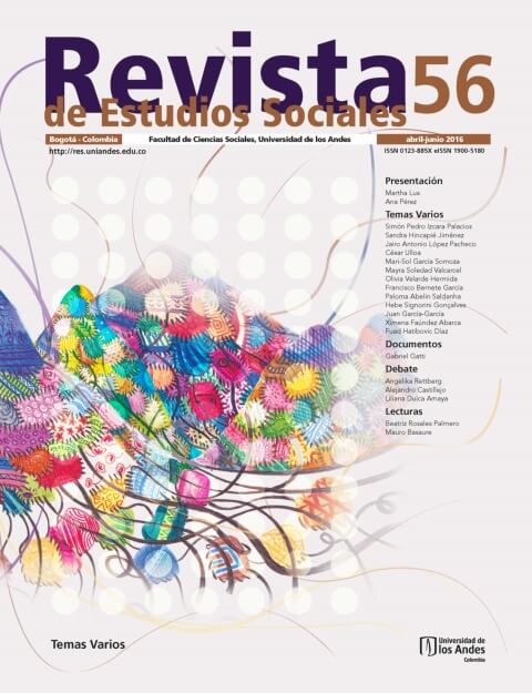 Revista de Estudios Sociales 56 de la Universidad de los Andes