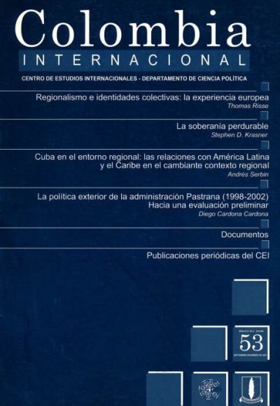 Revista Colombia Internacional 53 de la Universidad de los Andes