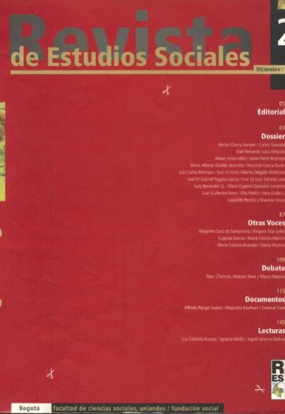 Revista de Estudios Sociales 2 de la Universidad de los Andes