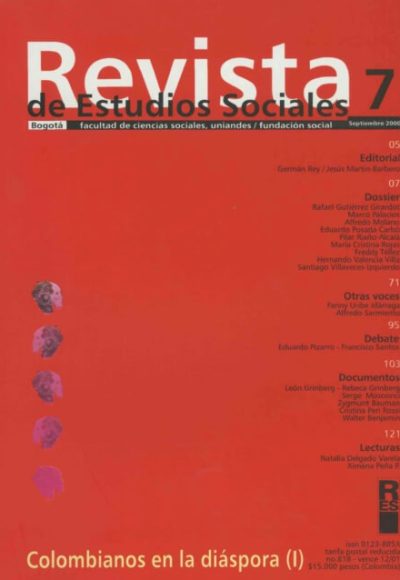 Revista de Estudios Sociales 7 de la Universidad de los Andes